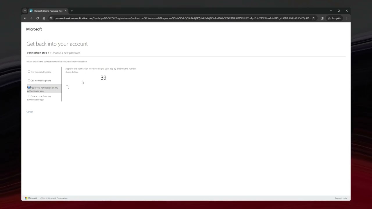 Self Service Password Reset Demonstration - Microsoft 365