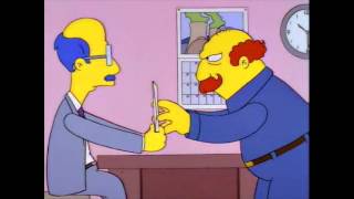 Mr Burns sends a parcel to Pete Porter in Pasadena