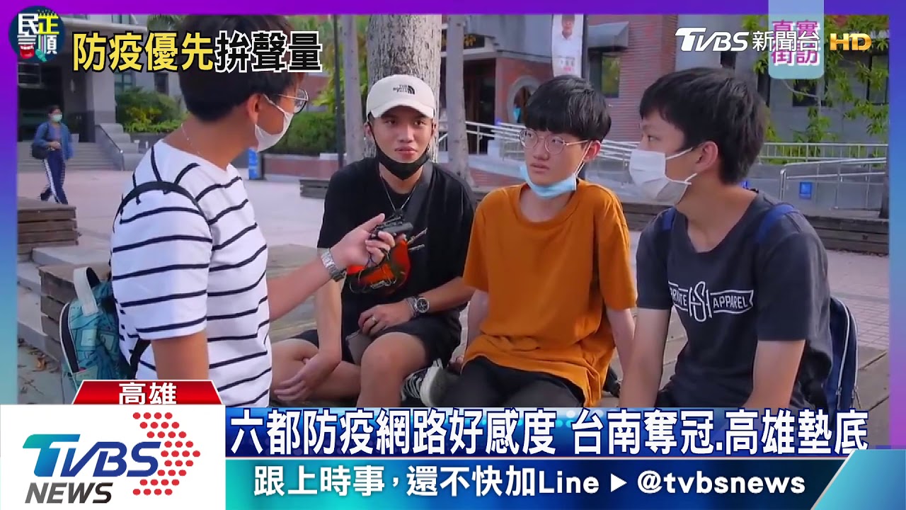 六都防疫網路好感度 台南奪冠、高雄墊底