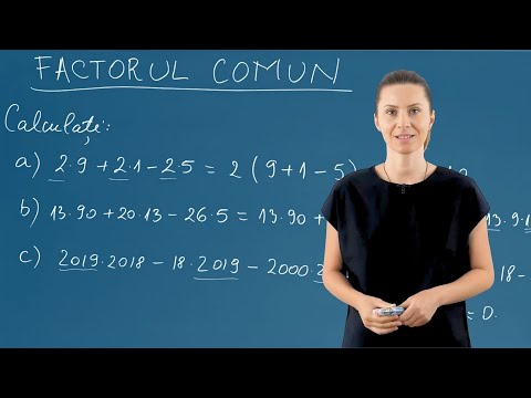 Distributivitatea înmulțirii față de adunare sau scădere. Factor comun - Matematica - Clasa a V-a