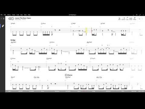 Leave The Door Open Silk Sonic(Bruno Mars),Tablatura e base Senza Basso - Backing bass track-NO BASS