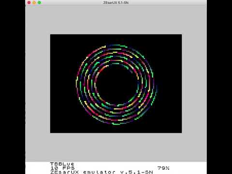ZEsarUX emulator - Spectrum Next lores mode example