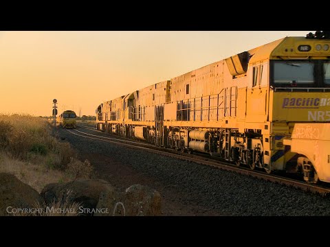 7MP5 & 4PM6 Pacific National Container Freight Trains Cross (7/1/2023) - PoathTV Australian Railways
