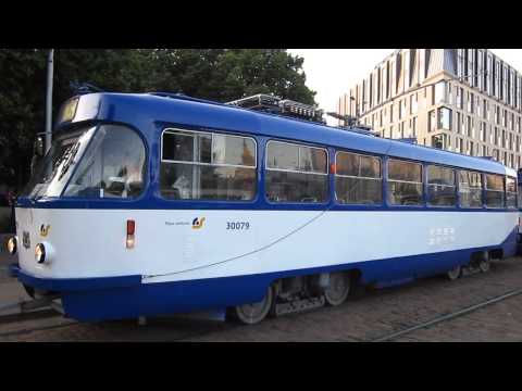 Riga: 13.janvāra iela. Trams no. 30079 + 30081, 30776