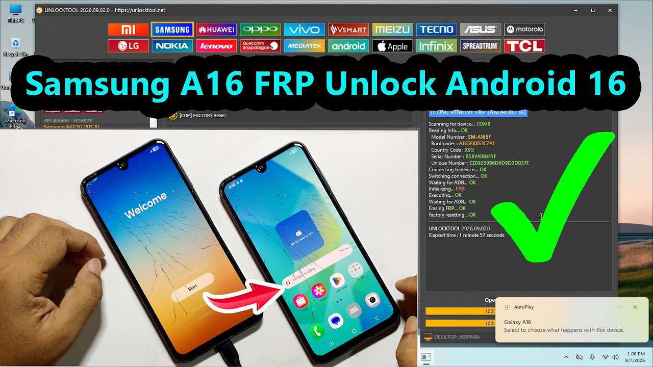 Samsung A16 FRP Unlock Android 16 | How to Remove Google Lock on Samsung A16 (Android 16) FRP Bypass