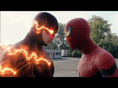 Spider-man: Homecoming Spider-Man vs The Flash FIGHT SCENE | Marvel vs DC 2017
