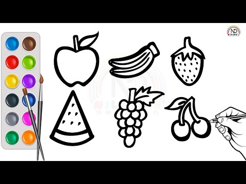 Drawing Colorful Fruits. Nilima's Drawing.