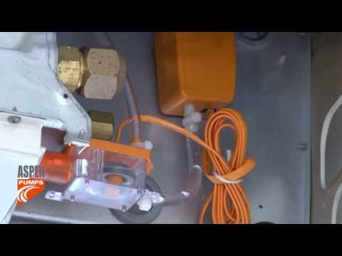 Install of mini orange pump on ceiling unit