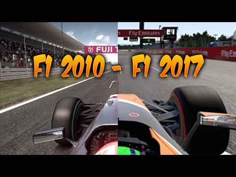 F1 Games Comparison (F1 2010 - F1 2017, SUZUKA JAPAN) Evolution of F1 games by Codemasters!