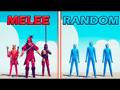 MELEE TEAM vs RANDOM TEAM - Totally Accurate Battle Simulator | TABS