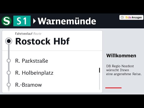 Deutsche Bahn Ansagen | S1 Rostock Hbf - Warnemünde | S-Bahn Rostock | BoJa Ansagen