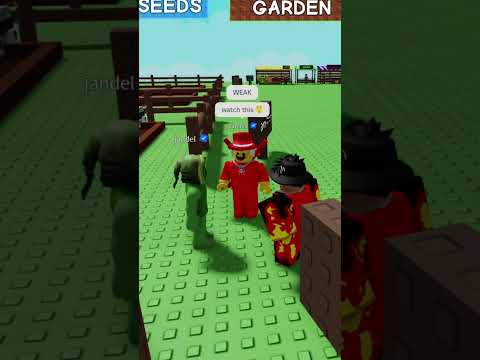 JANDEL VS SAMMY ADMIN ABUSE! ⚔️ #roblox #growagarden #shorts