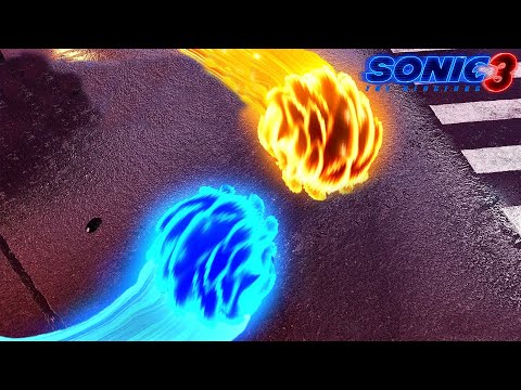 Movie Sonic Races Movie Shadow!