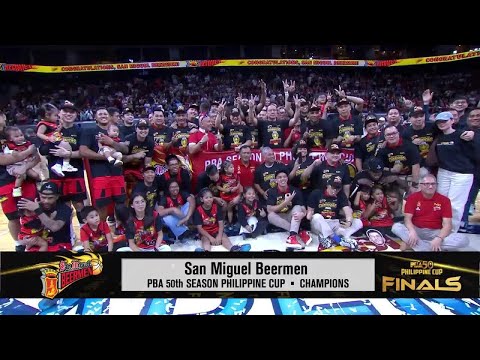 San Miguel Beermen awarding ceremony | PBA Season 50 Philippine Cup