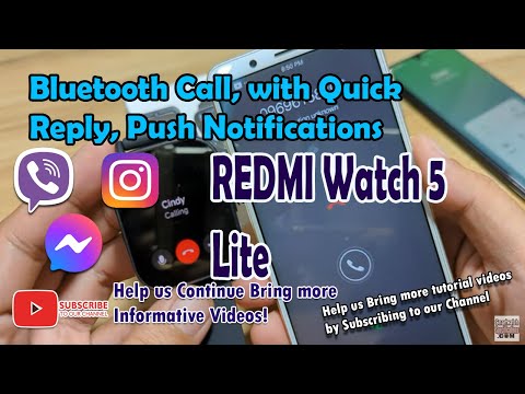 Bluetooth Call Demo and Smart Notifications on REDMI Watch 5 Lite Smartwatch