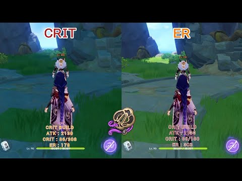 Raiden Shogun ( EI ) Crit Build vs ER Build Comparison