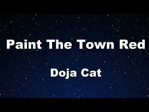 Karaoke♬ Paint The Town Red - Doja Cat 【No Guide Melody】 Instrumental, Lyric, BGM