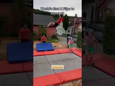 8 flips in the air 😳😦| #shorts