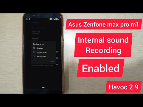 Asus Zenfone max pro m1 internal sound recording pubg, havoc 2.9, Hindi