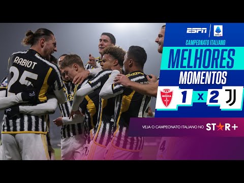 JUVENTUS bate o Monza em jogo com FINAL INSANO e dorme na liderança do Italiano | Melhores Momentos