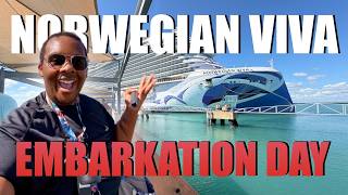 🚢 Norwegian Viva Embarkation Day Vlog  | Solo Studio Cabin + Indulge Food Hall + Sail Away!