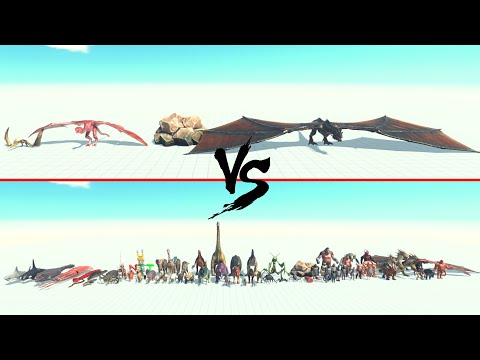 Flying Team Vs All Units ARBS | Animal Revolt Battle Simulator
