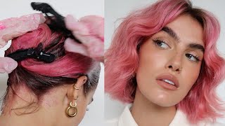 HOW I COLOUR MY HAIR PINK AT HOME