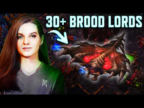 Scarlett's Mass Brood Lords vs Harstem! StarCraft 2