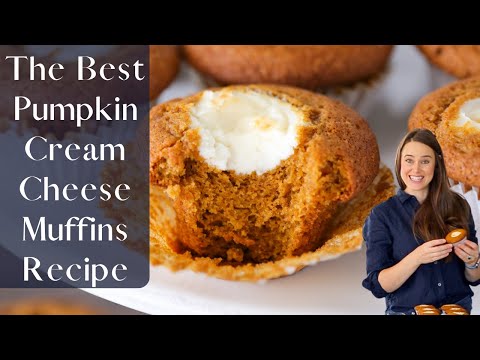 THE BEST PUMPKIN CREAM CHEESE MUFFINS RECIPE: Delicious pumpkin muffins with cream cheese!