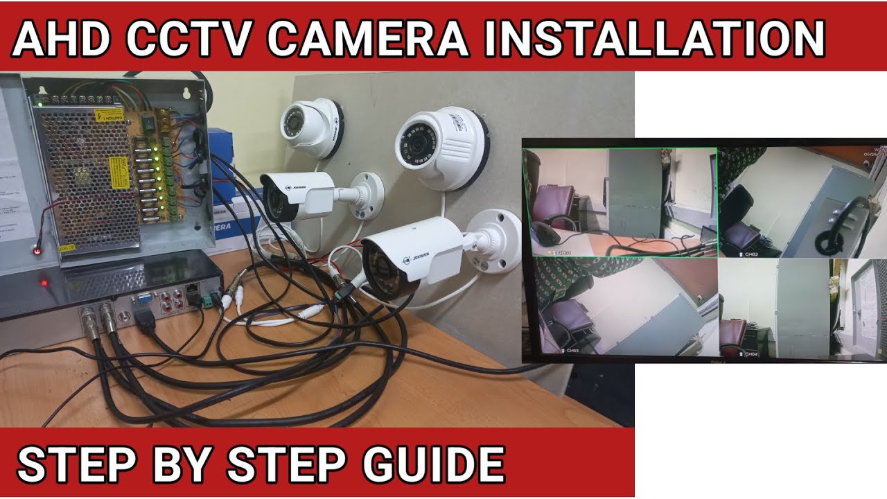 AHD CCTV camera installation step by step setup guide from beginning to end.