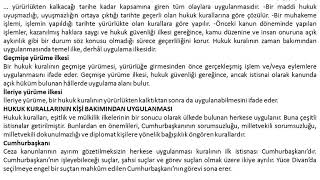 Hukuk Kurallarının Uygulanmasının Sınırları - Hukukun Temel Kavramları