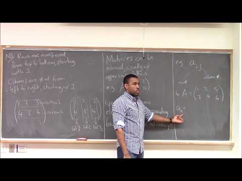 Math 392 Lecture 16 - Matrices and Matrix Algebra