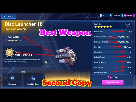 The Deadly Disc Launcher 16 🤑 Second Copy Of Legendry Weapon 👻 Best Weapon 🔫