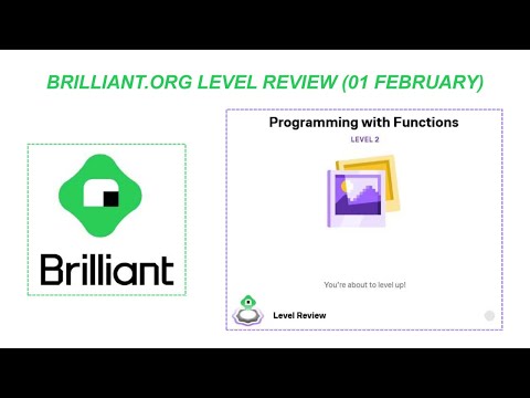 Brilliant.org Level Review in "Intro to Functions Level 2" (01 February) #learning #programming