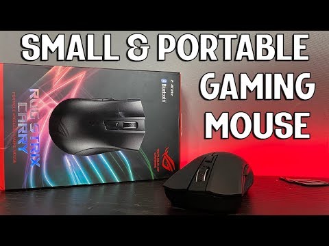 ASUS ROG Strix Carry kompiuterinė pelė RF belaidis + „Bluetooth“ Optinis 7200 DPI dešinei rankai video