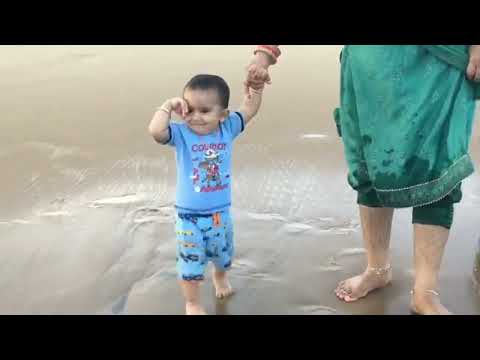 Aarav 🏖 Beach pe Masti krta hua @aaravcutebaby2727