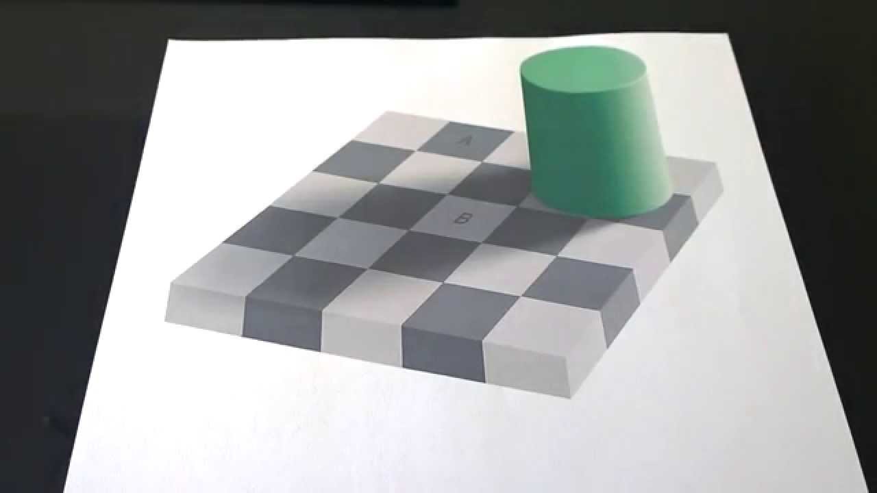 Echiquier d'Adelson illusion d'optique