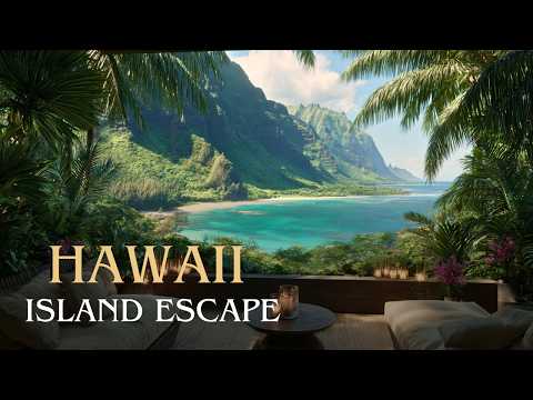 1 Hour | Hawaii Paradise Lounge | Non-Repeated Tropical Coast Ambience & Relaxing Unwinding Music