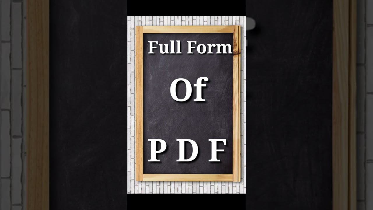 Full Form of PDF || What is the full Form of PDF