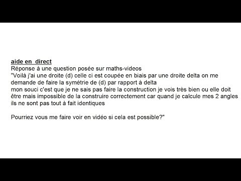 comment construire le symetrique d'une figure par rapport a une droite