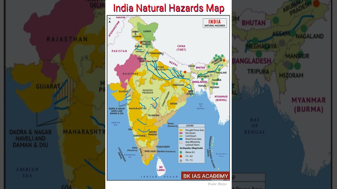 India Natural Hazards Map 2023 Reports