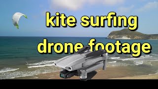 Kite surfing dude jumps wave | Mavic Air 2 aerial drone footage