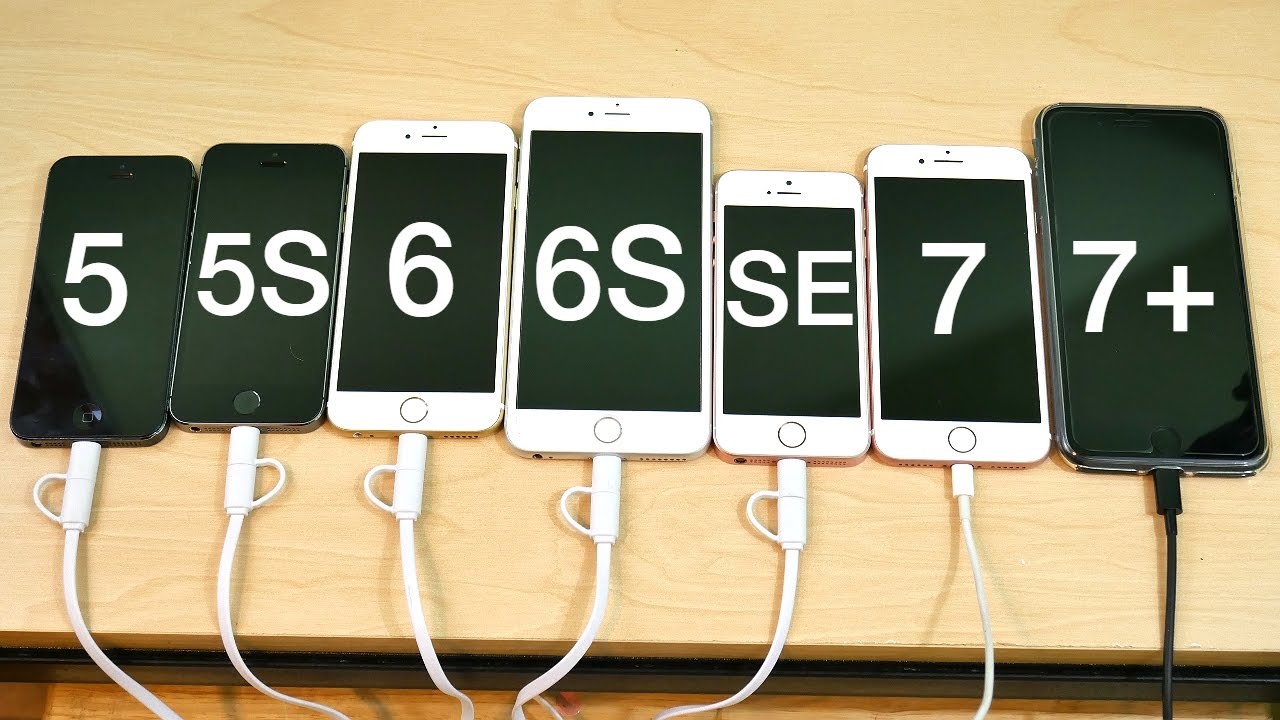 iPhone 5 vs iPhone 5S vs iPhone 6 vs iPhone 6S vs iPhone SE vs iPhone 7 vs iPhone 7 Plus iOS 10.3