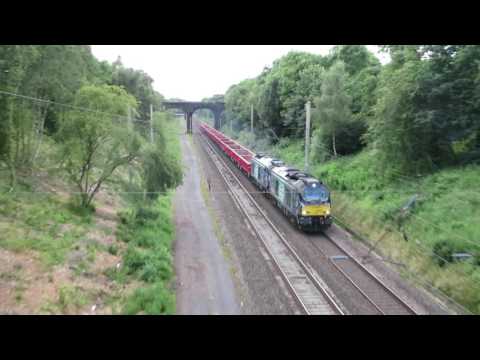 Class 68 THRASH!! DRS 68005 and 68018 - 6K27, Coppull 5.7.16