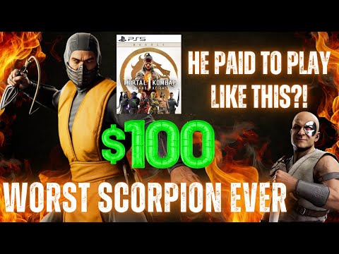 Worst Scorpion Player EVER – He Paid $100 To Play Like THIS?! | MK1