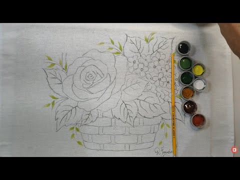 Roberto Ferreira - Let's Paint a Basket with Fabric Roses - Part 1