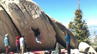 Video thumbnail of Tour de France Sit, V10. Black Mountain