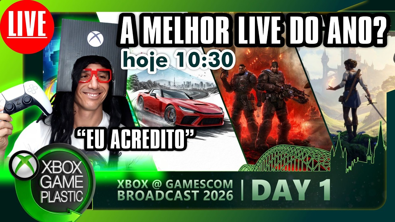 🎮🚨 AO VIVO -  10:30 - XBOX @ gamescom Broadcast 2026 | Day A MELHOR LIVE DO ANO??? #gamescom