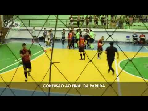 Confusão no final do jogo São Martinho Futsal x ATLEC Três Passos