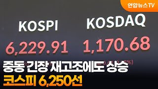 중동 긴장 재고조에도 상승…코스피 6,250선  / 연합뉴스TV (YonhapnewsTV)